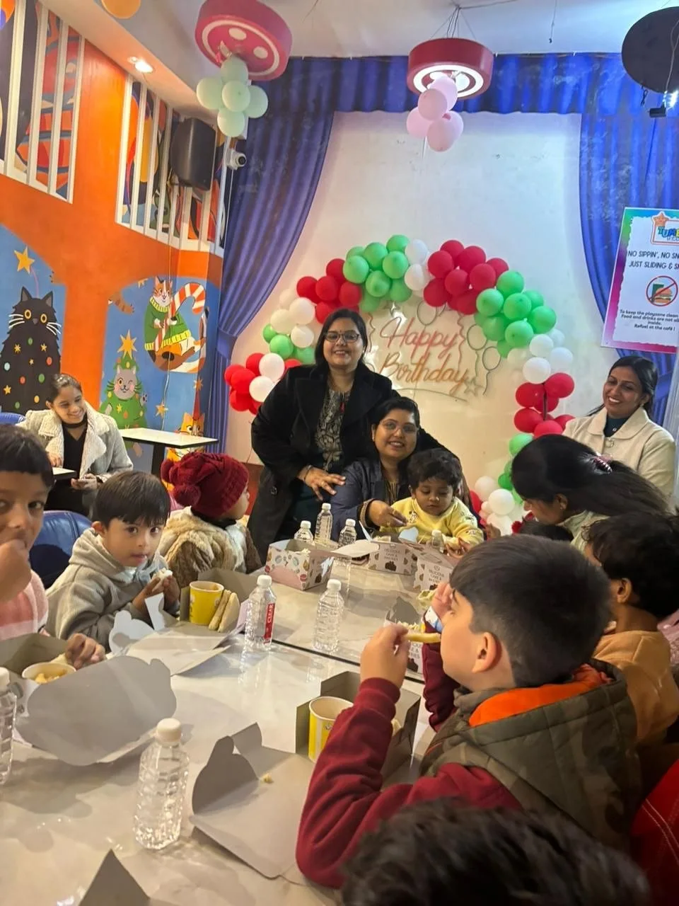 A birthday gathering with the community.