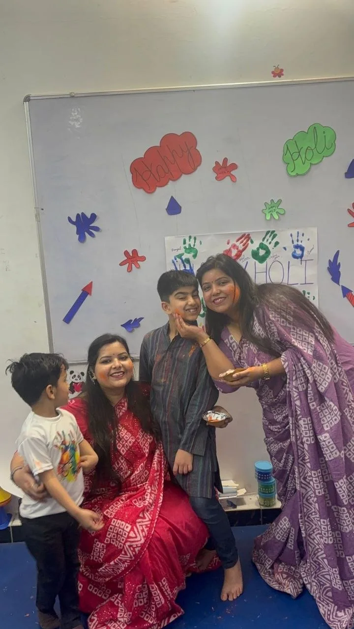 A colourful celebration together.